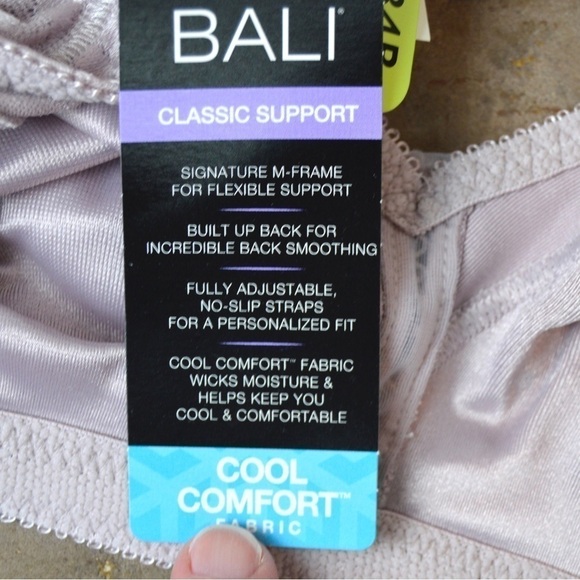 NWT 34B Bali Double Support Spa-Closure Comfort-U Wireless Full-Figure Bra 3372 - Picture 9 of 9